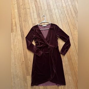 Loft Velvet Wrap Dress